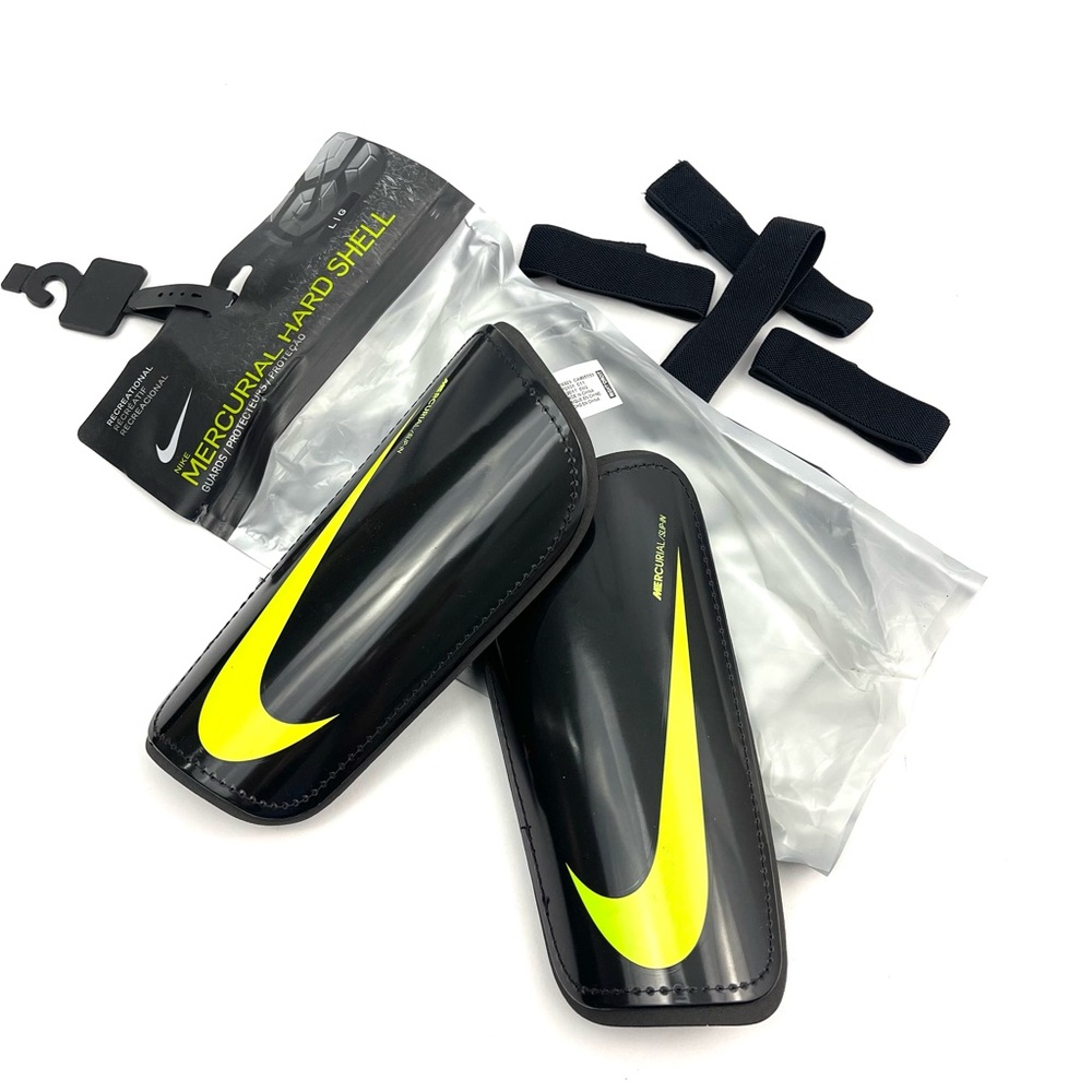 Nike Mercurial Shell Hardshell Soccer Shin Guards Pads Size Large